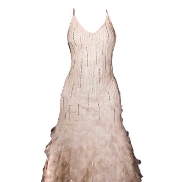 Elegant Sue Wong White and Cream Wedding Gown / Special occasion dress 100% silk - Picture 2 of 16